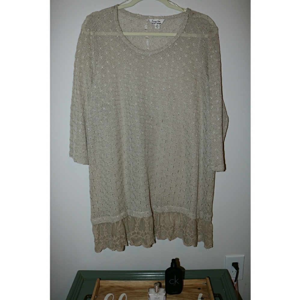 NEW tan / beige boutique shirt